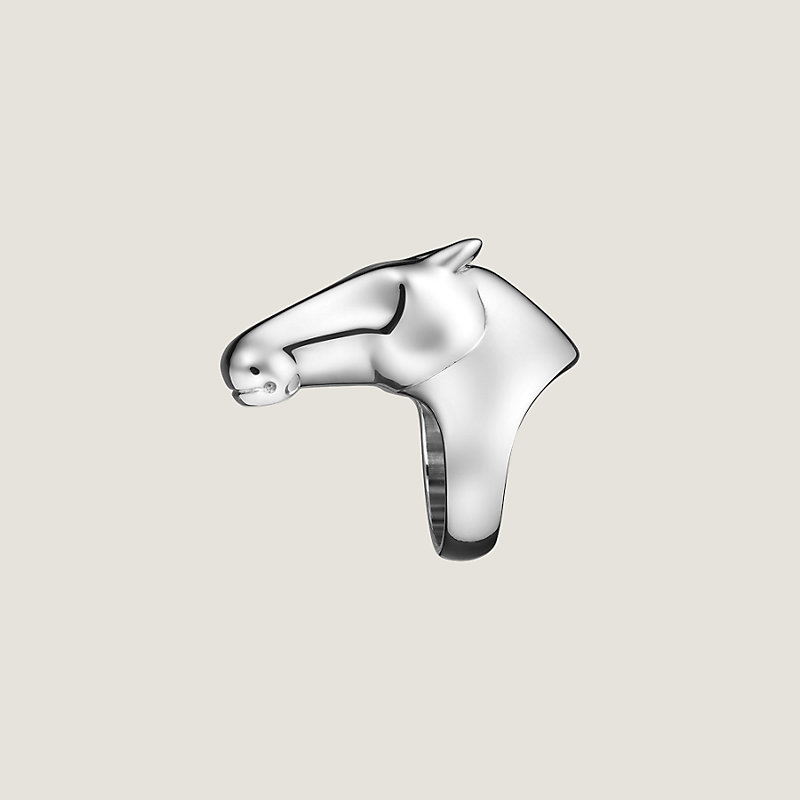 セール【HERMES】Anello Galop Hermes, modello piccolo HERMES Galop Bracelet Small Model Sterling Silver sz LG
